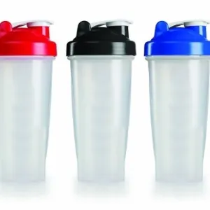 SHAKER BOTTLES WITH COLORFUL LIDS 